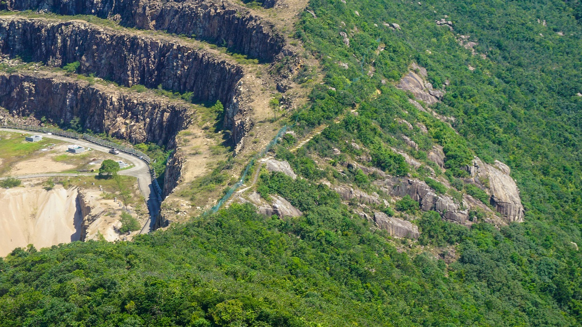 Trail and Quarry Aerial View