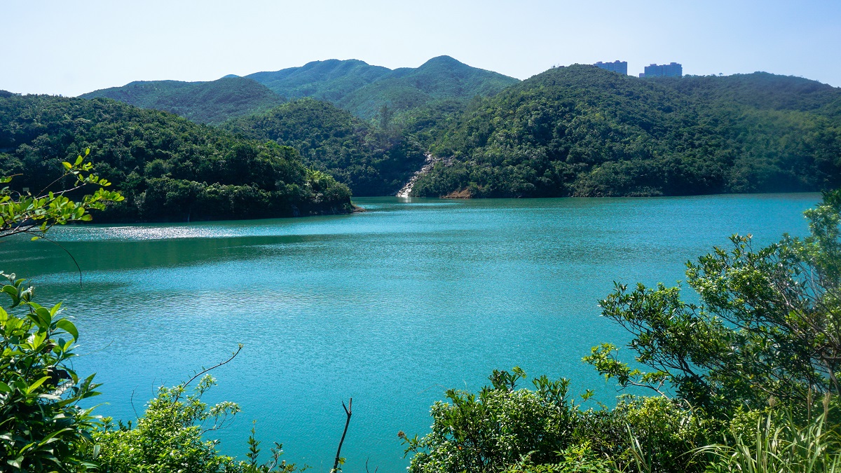 Tai Tam Upper Dam of Tai Tam Reservoir in Hong Kong Trail Section 6