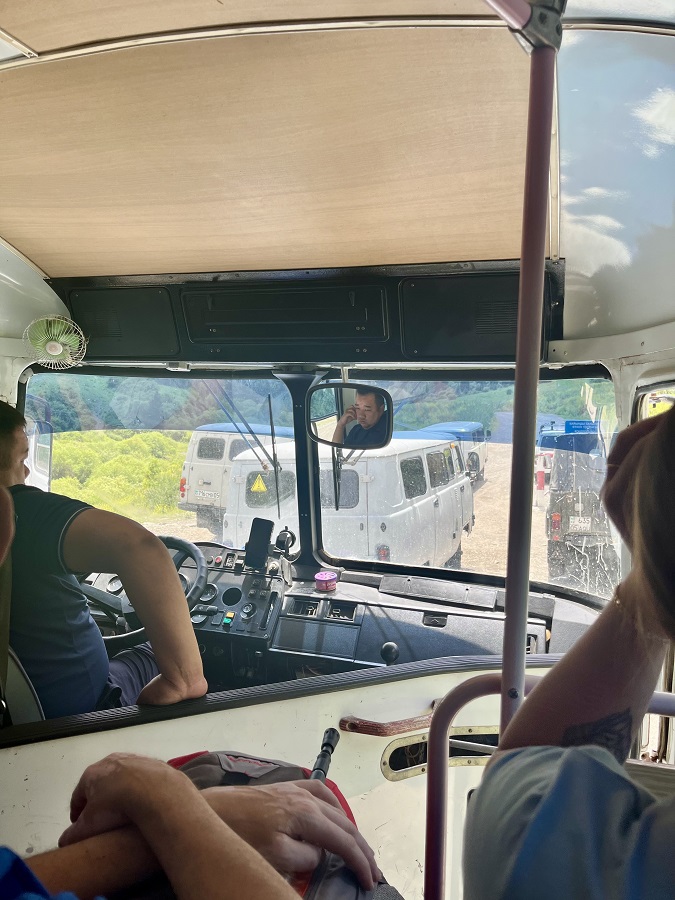 A budget tour to the Kaindy Lake with a shared Soviet Taxi ride with fellow travelers
